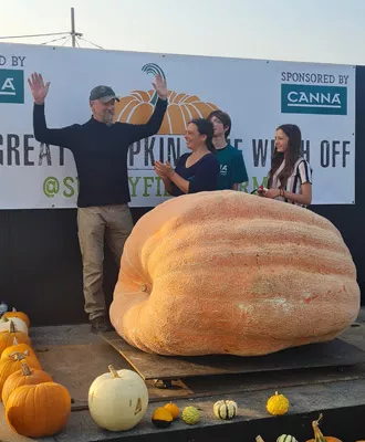 This isn't any ordinary pumpkin time, this is giant pumpkin time!